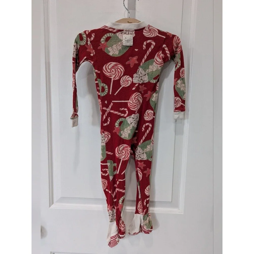 Burt's Bees Baby Organic Cotton Pajamas Holiday Peppermint Hot Chocolate 18mo